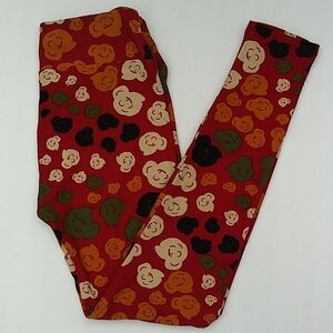 Lularoe Floral Print Leggings Sz One Size